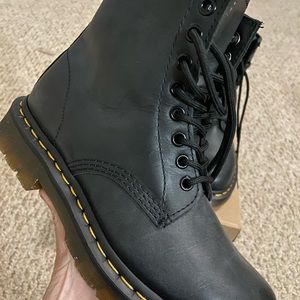 Dr. Martens 1460 slip resistant leather lace up boots